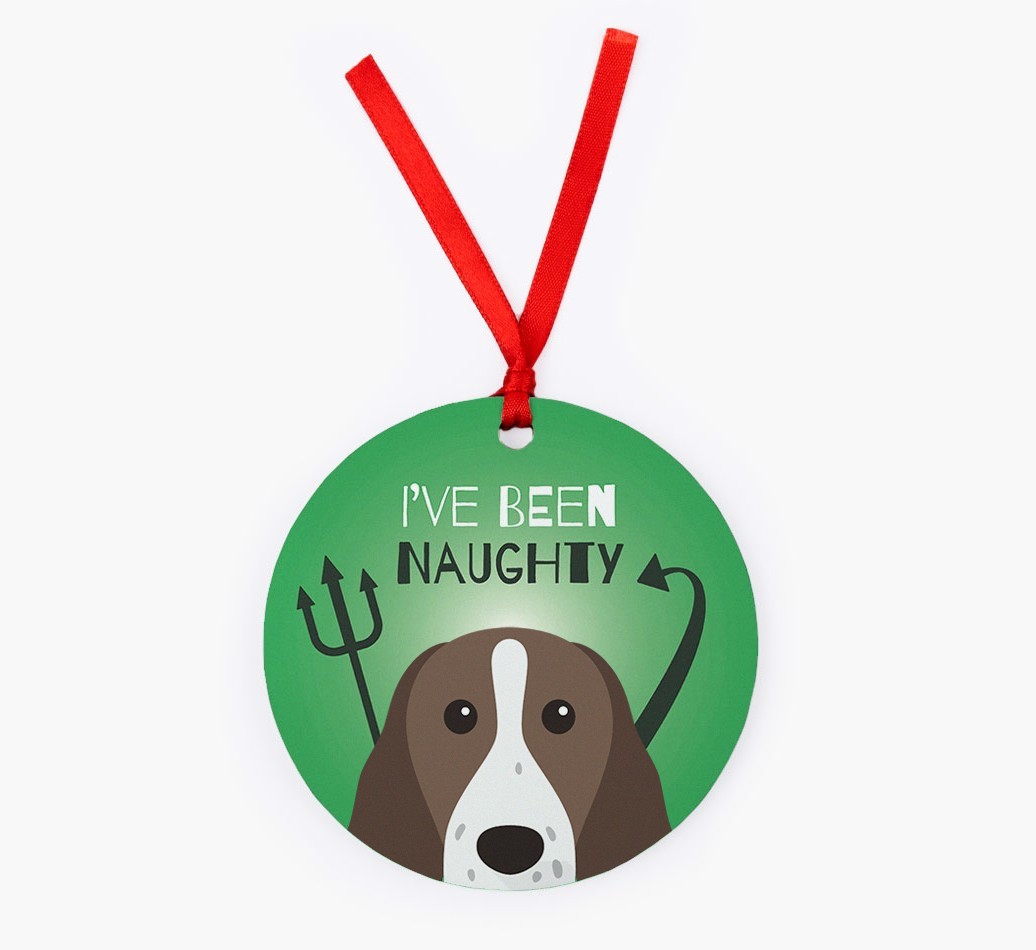 'I've Been Naughty' - {breedFullName} Christmas Decoration