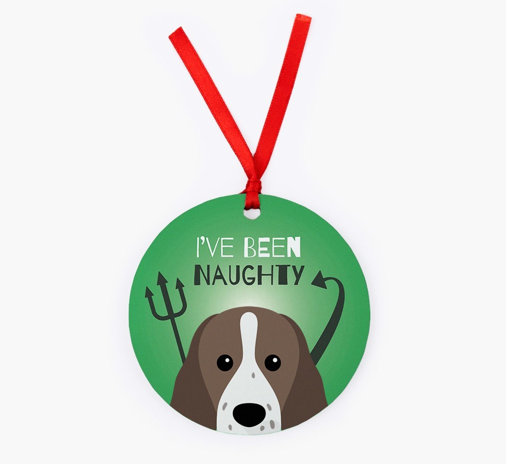 'I've Been Naughty' - {breedFullName} Christmas Decoration