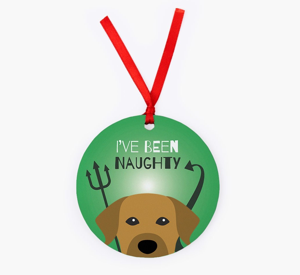 'I've Been Naughty' - {breedFullName} Christmas Decoration