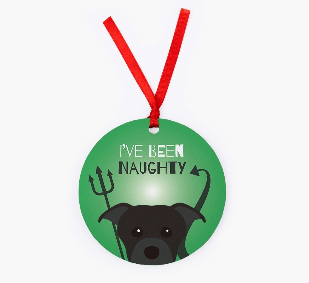 'I've Been Naughty' - {breedFullName} Christmas Decoration