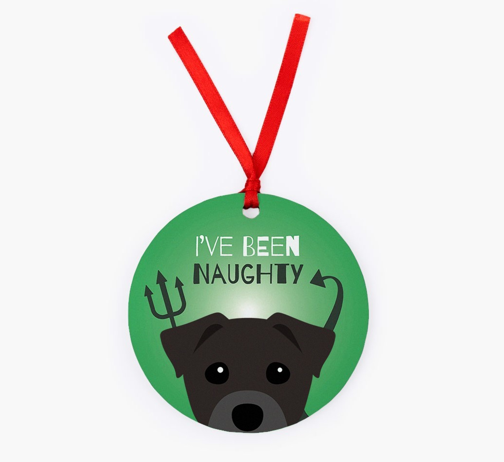 'I've Been Naughty' - {breedFullName} Christmas Decoration
