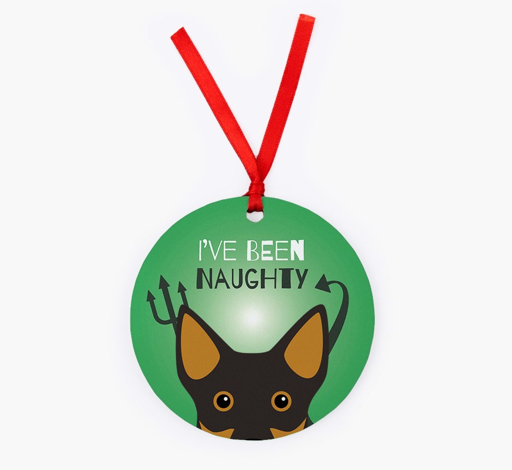 'I've Been Naughty' - {breedFullName} Christmas Decoration