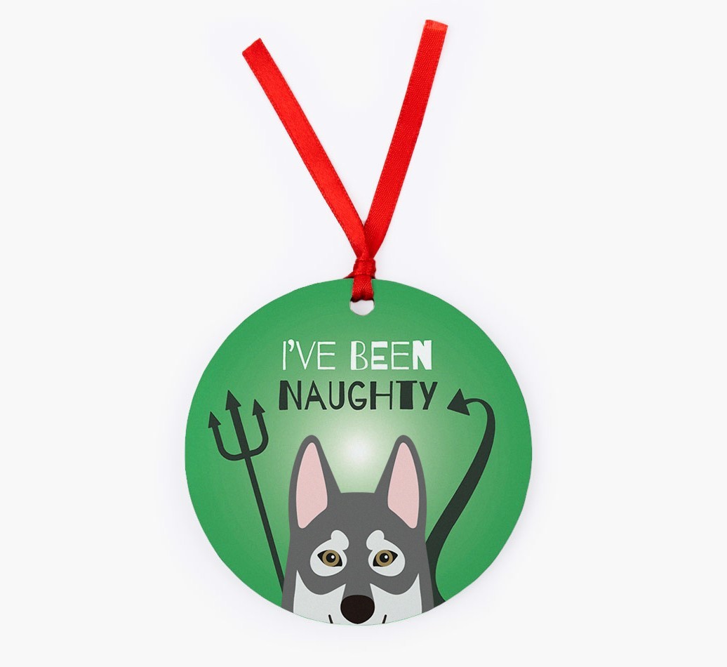 'I've Been Naughty' - {breedFullName} Christmas Decoration