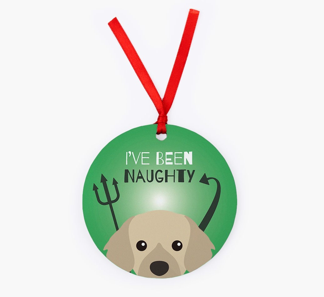 'I've Been Naughty' - {breedFullName} Christmas Decoration