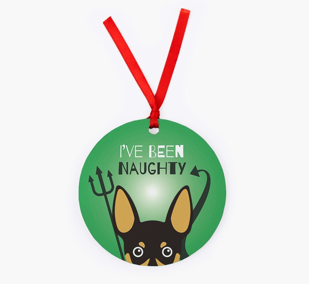 'I've Been Naughty' - {breedFullName} Christmas Decoration