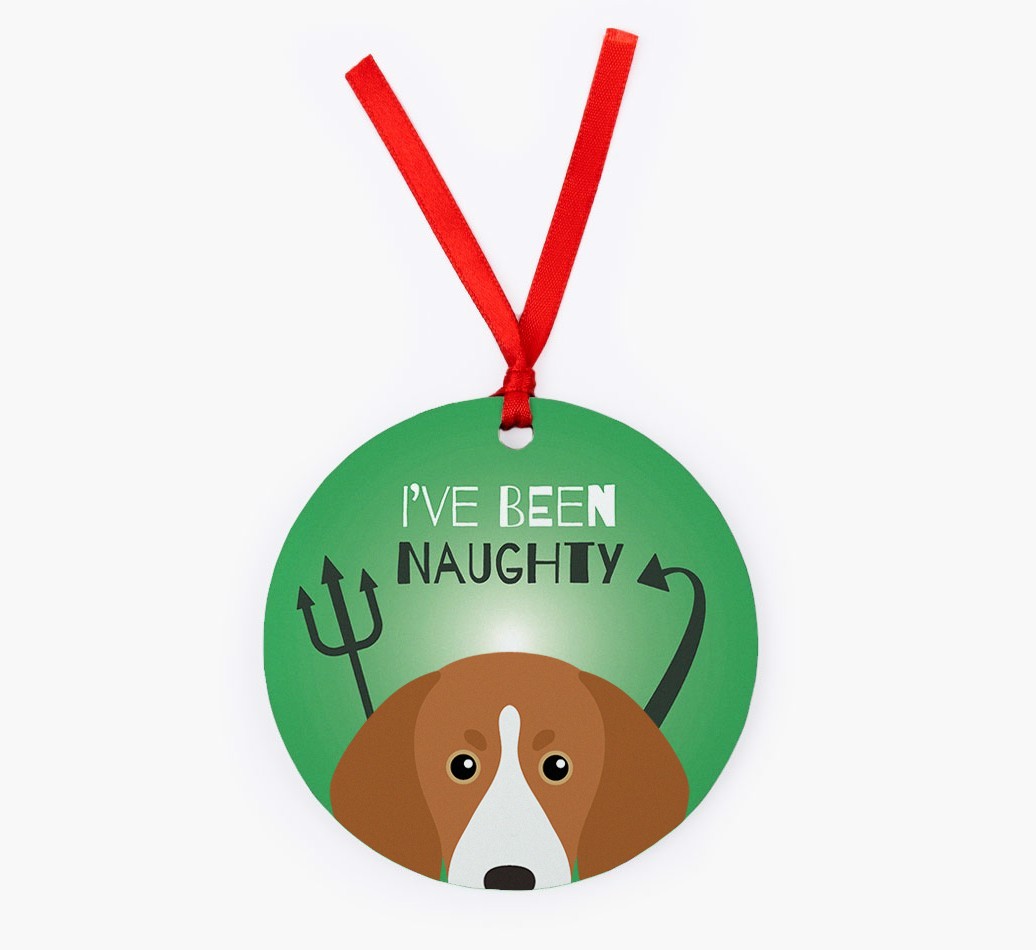 'I've Been Naughty' - {breedFullName} Christmas Decoration