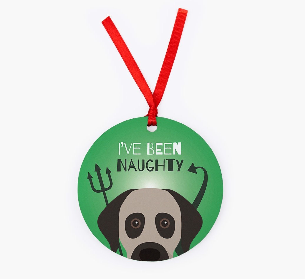 'I've Been Naughty' - {breedFullName} Christmas Decoration