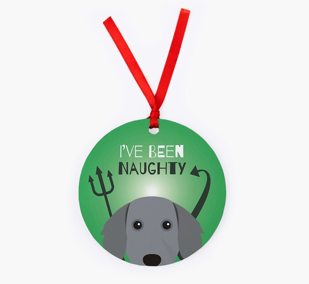 'I've Been Naughty' - {breedFullName} Christmas Decoration