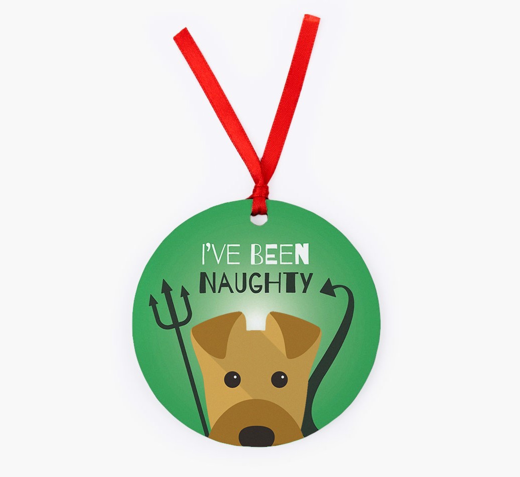 'I've Been Naughty' - {breedFullName} Christmas Decoration