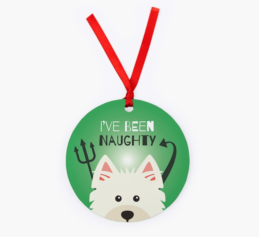 'I've Been Naughty' - {breedFullName} Christmas Decoration