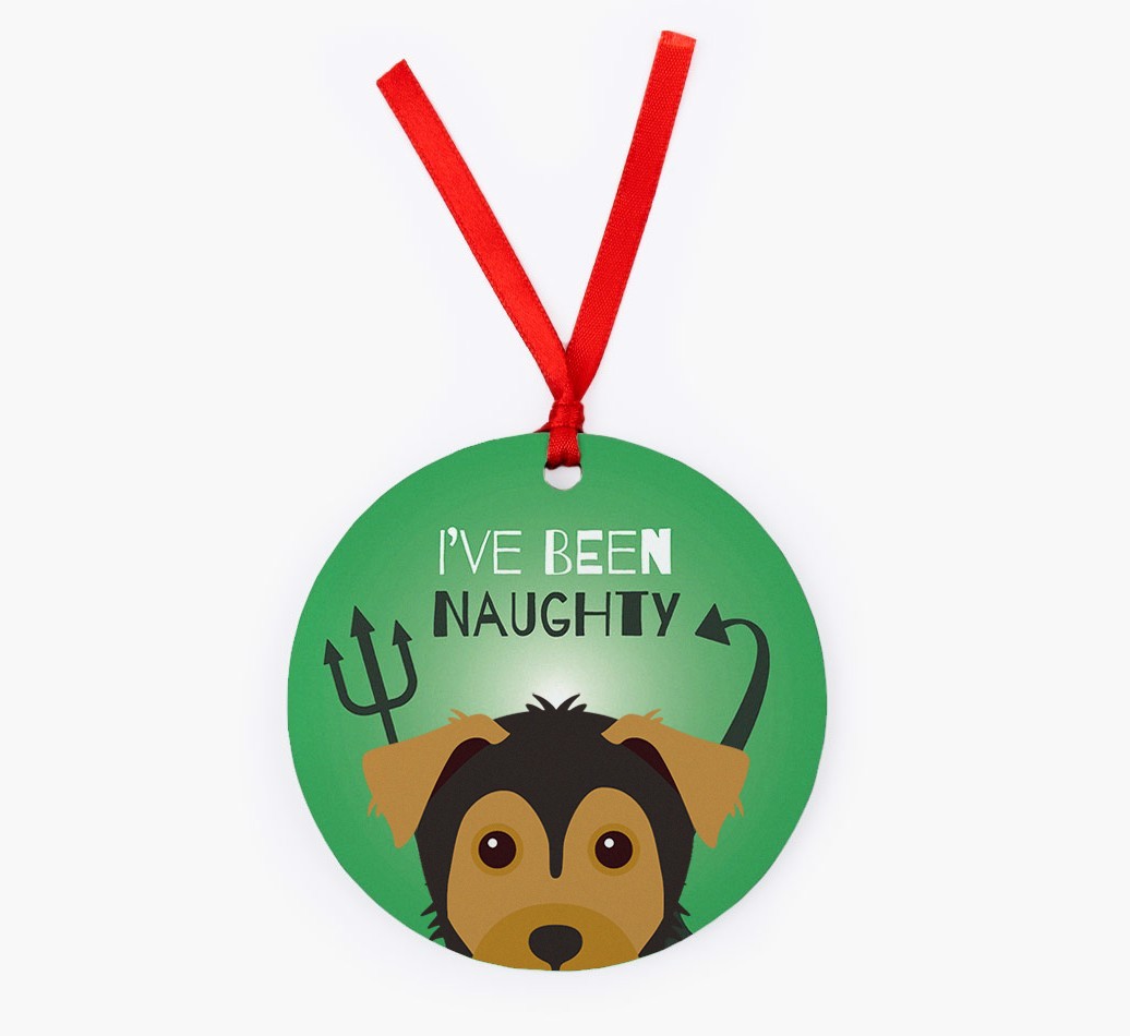 'I've Been Naughty' - {breedFullName} Christmas Decoration