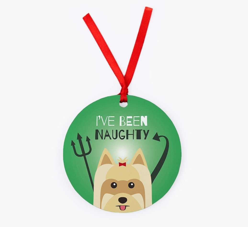 'I've Been Naughty' - {breedFullName} Christmas Decoration