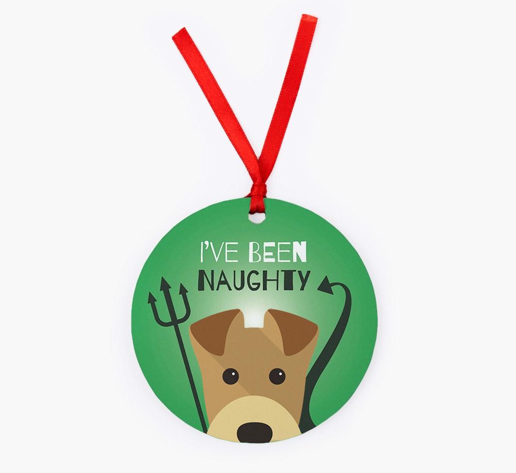 'I've Been Naughty' - {breedFullName} Christmas Decoration