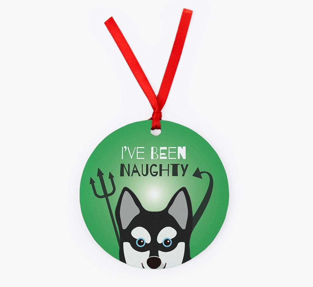 'I've Been Naughty' - {breedFullName} Christmas Decoration