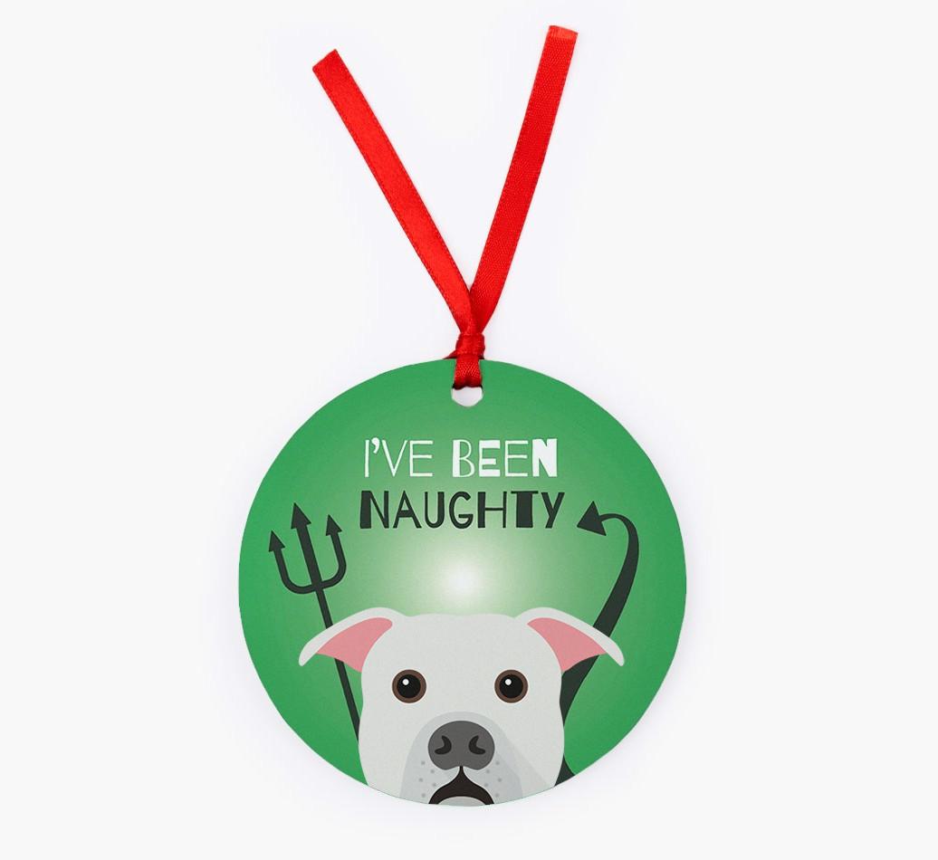 'I've Been Naughty' - {breedFullName} Christmas Decoration