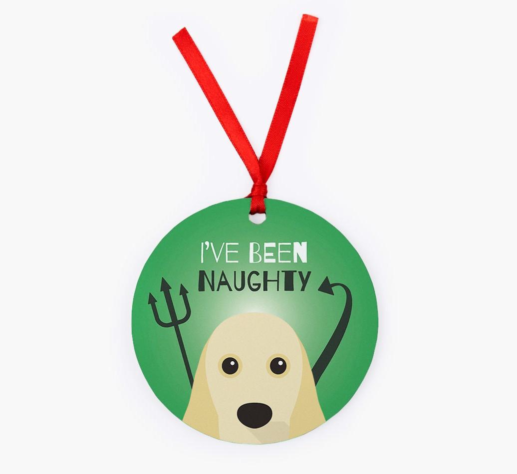 'I've Been Naughty' - {breedFullName} Christmas Decoration