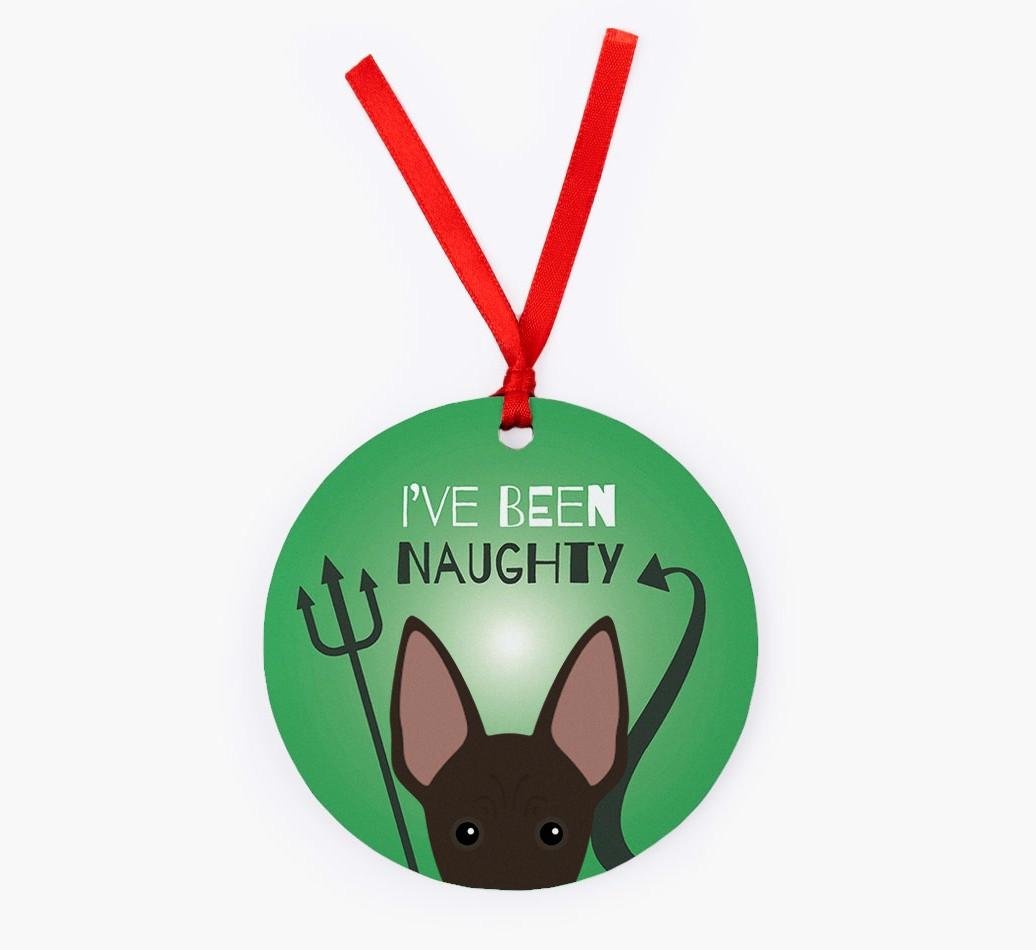 'I've Been Naughty' - {breedFullName} Christmas Decoration