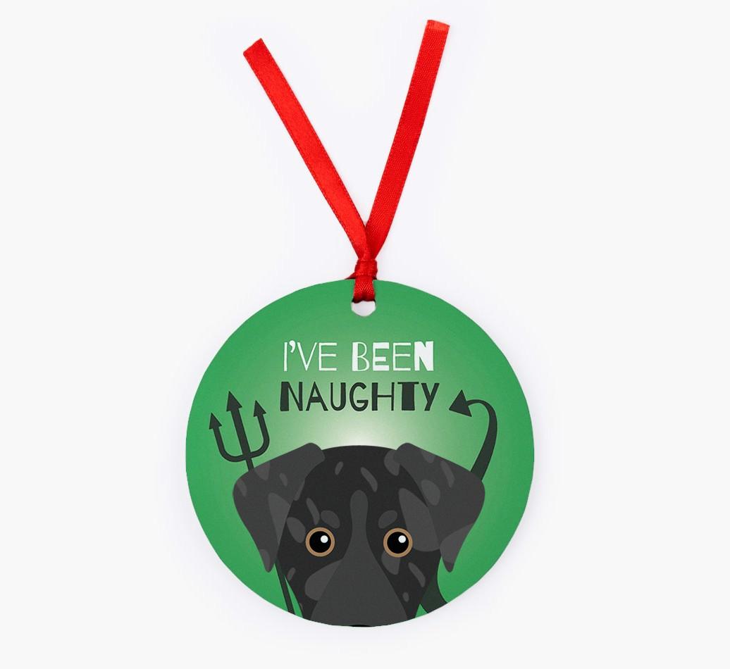 'I've Been Naughty' - {breedFullName} Christmas Decoration
