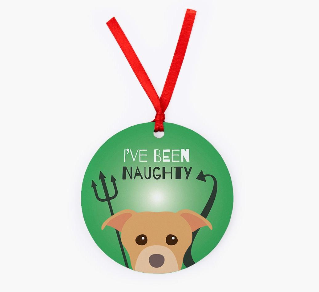 'I've Been Naughty' - {breedFullName} Christmas Decoration