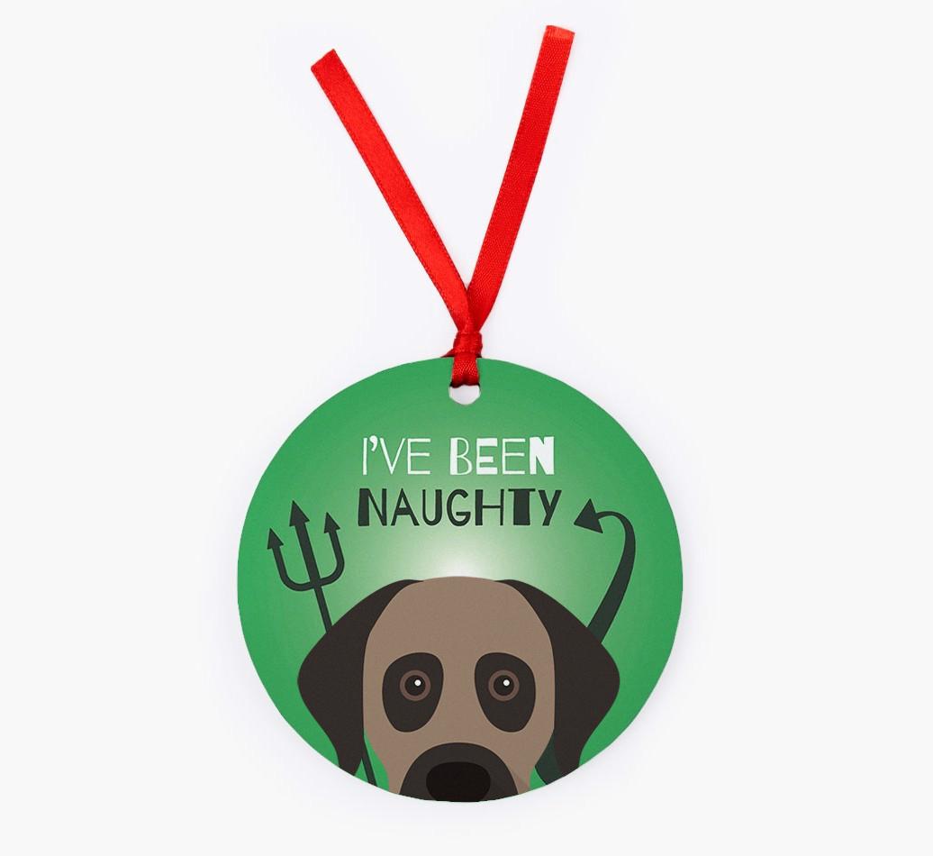 'I've Been Naughty' - {breedFullName} Christmas Decoration