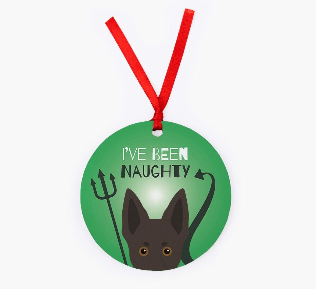 'I've Been Naughty' - {breedFullName} Christmas Decoration
