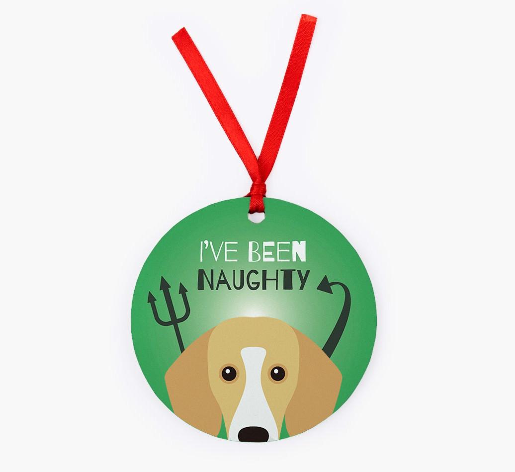 'I've Been Naughty' - {breedFullName} Christmas Decoration