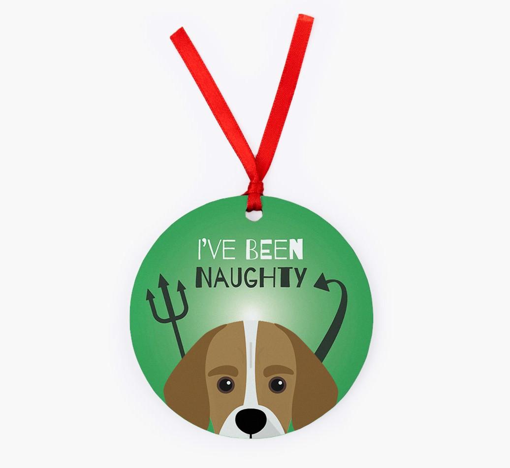 'I've Been Naughty' - {breedFullName} Christmas Decoration