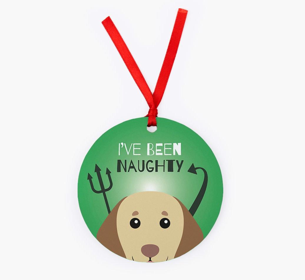 'I've Been Naughty' - {breedFullName} Christmas Decoration
