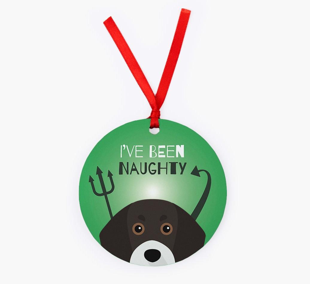 'I've Been Naughty' - {breedFullName} Christmas Decoration