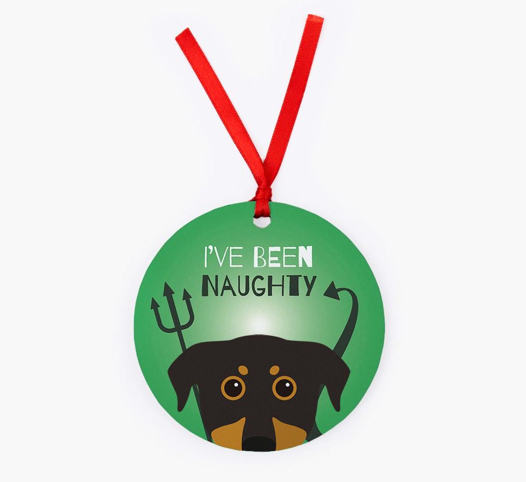 'I've Been Naughty' - {breedFullName} Christmas Decoration