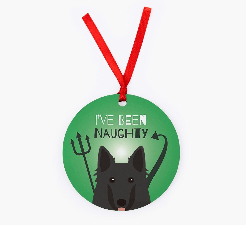 'I've Been Naughty' - {breedFullName} Christmas Decoration