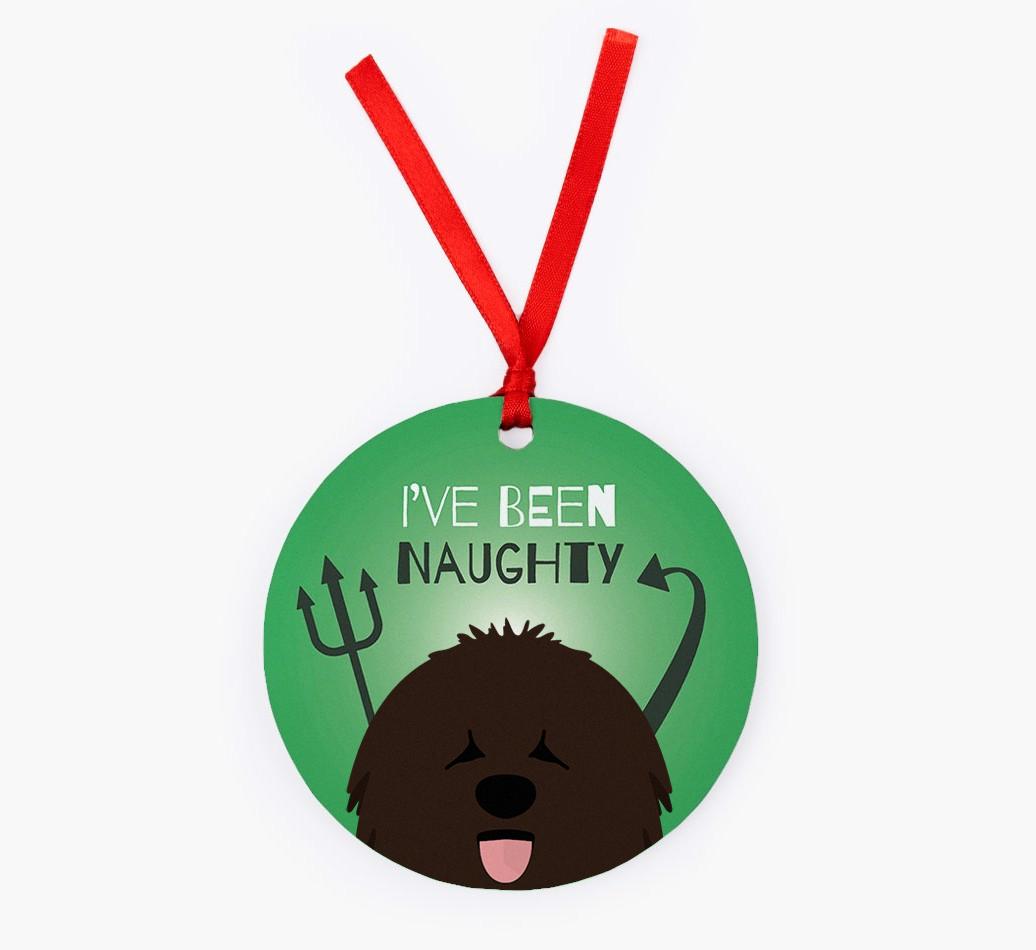 'I've Been Naughty' - {breedFullName} Christmas Decoration