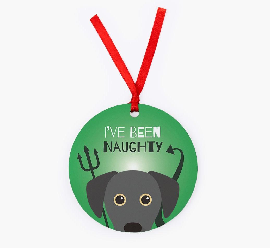 'I've Been Naughty' - {breedFullName} Christmas Decoration