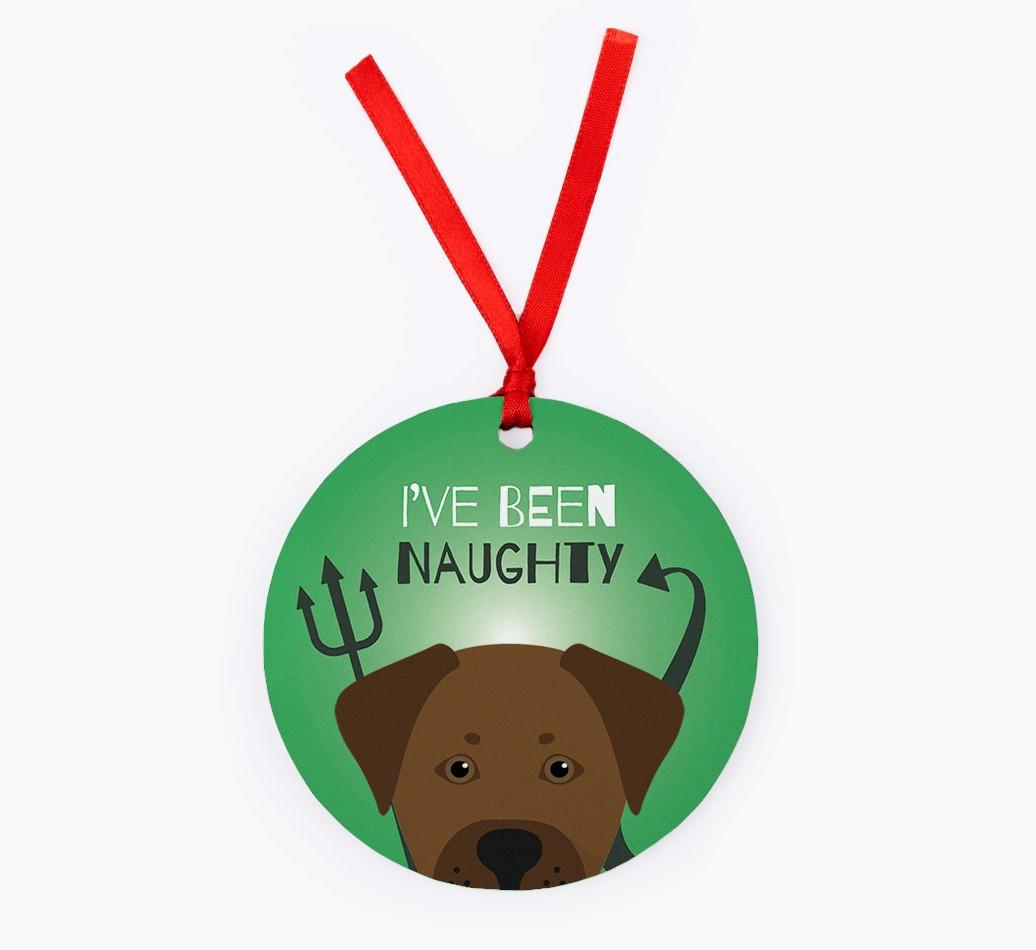 'I've Been Naughty' - {breedFullName} Christmas Decoration