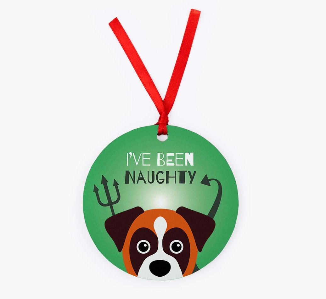 'I've Been Naughty' - {breedFullName} Christmas Decoration