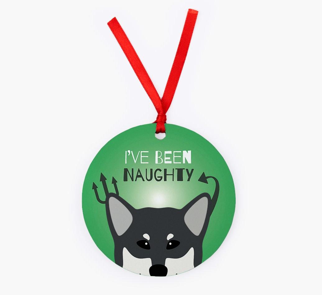'I've Been Naughty' - {breedFullName} Christmas Decoration