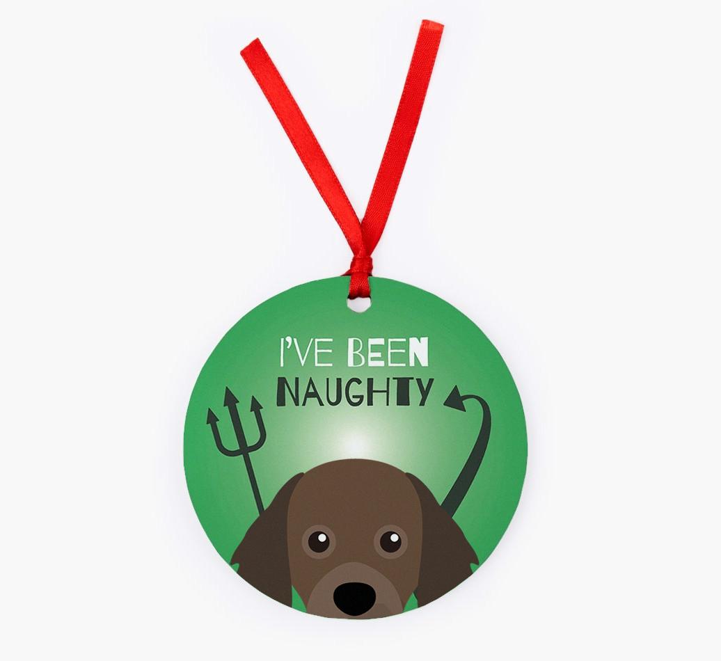 'I've Been Naughty' - {breedFullName} Christmas Decoration