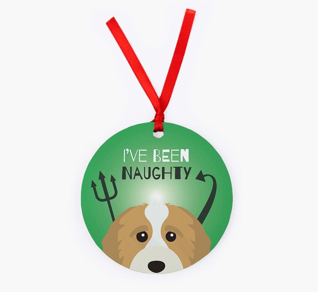 'I've Been Naughty' - {breedFullName} Christmas Decoration