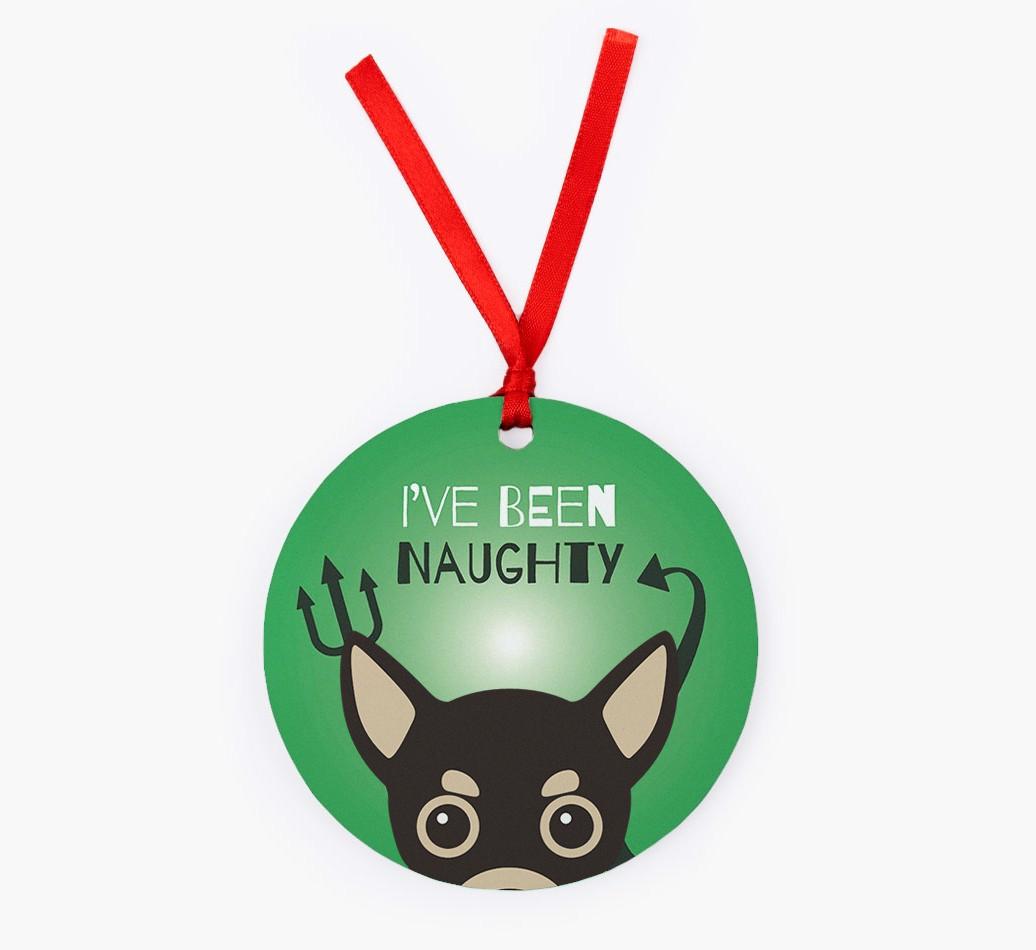 'I've Been Naughty' - {breedFullName} Christmas Decoration