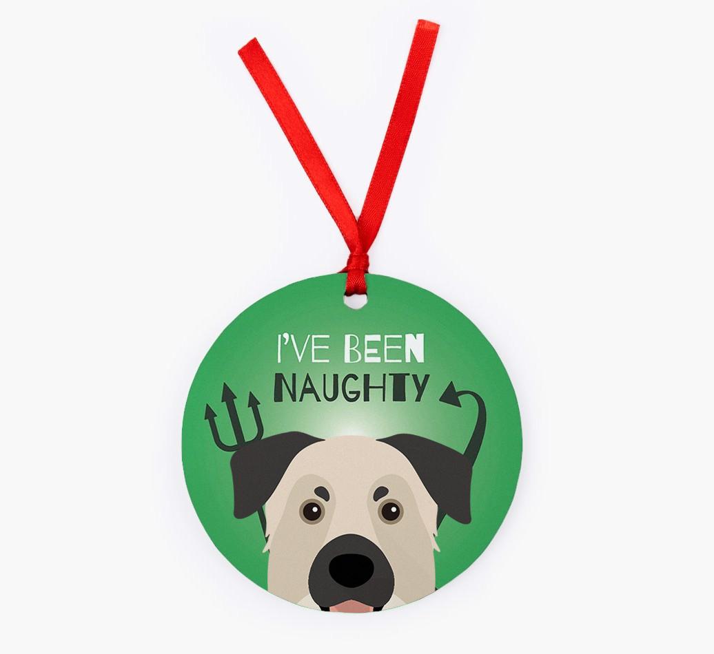 'I've Been Naughty' - {breedFullName} Christmas Decoration