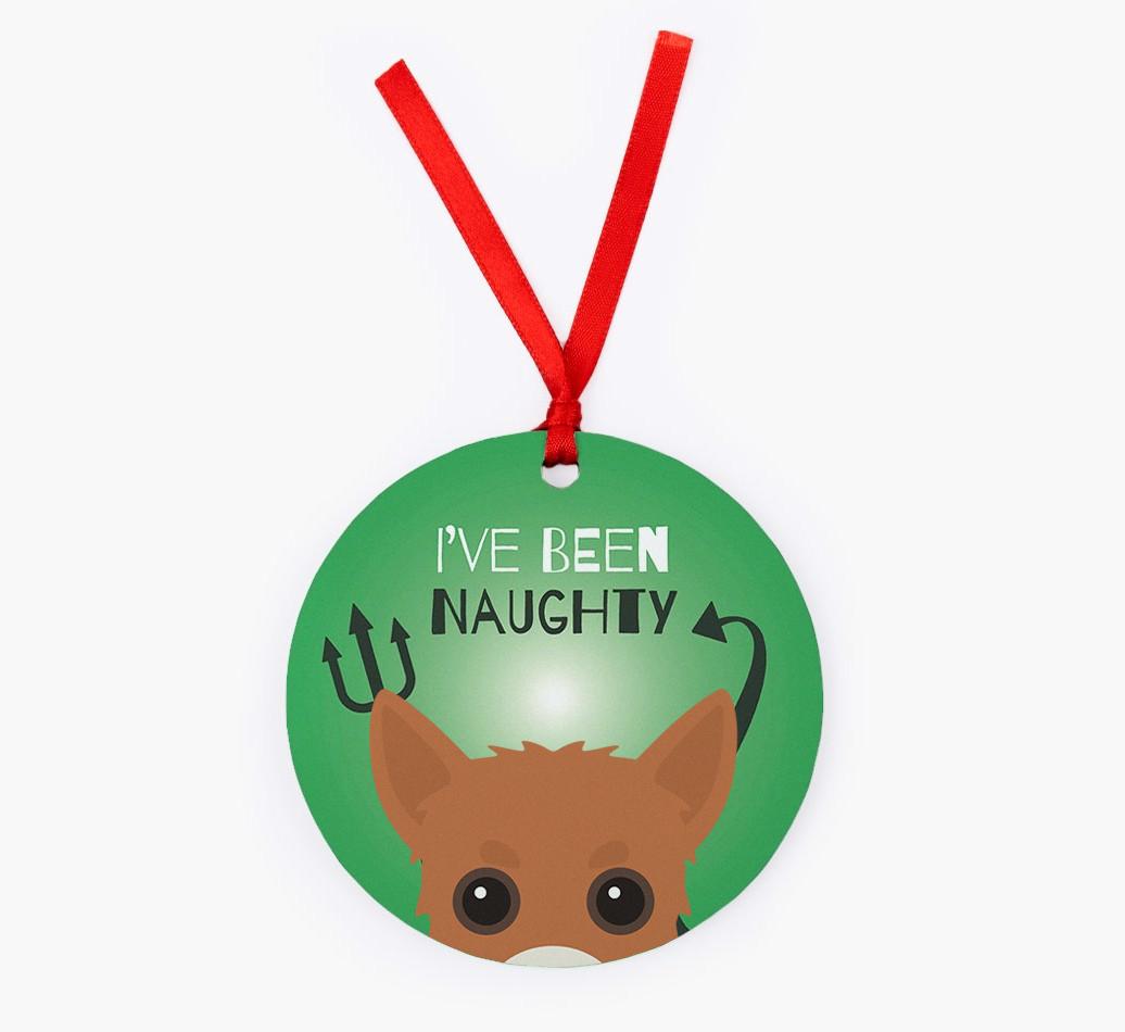 'I've Been Naughty' - {breedFullName} Christmas Decoration
