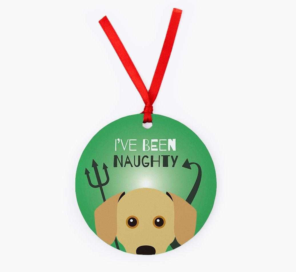 'I've Been Naughty' - {breedFullName} Christmas Decoration