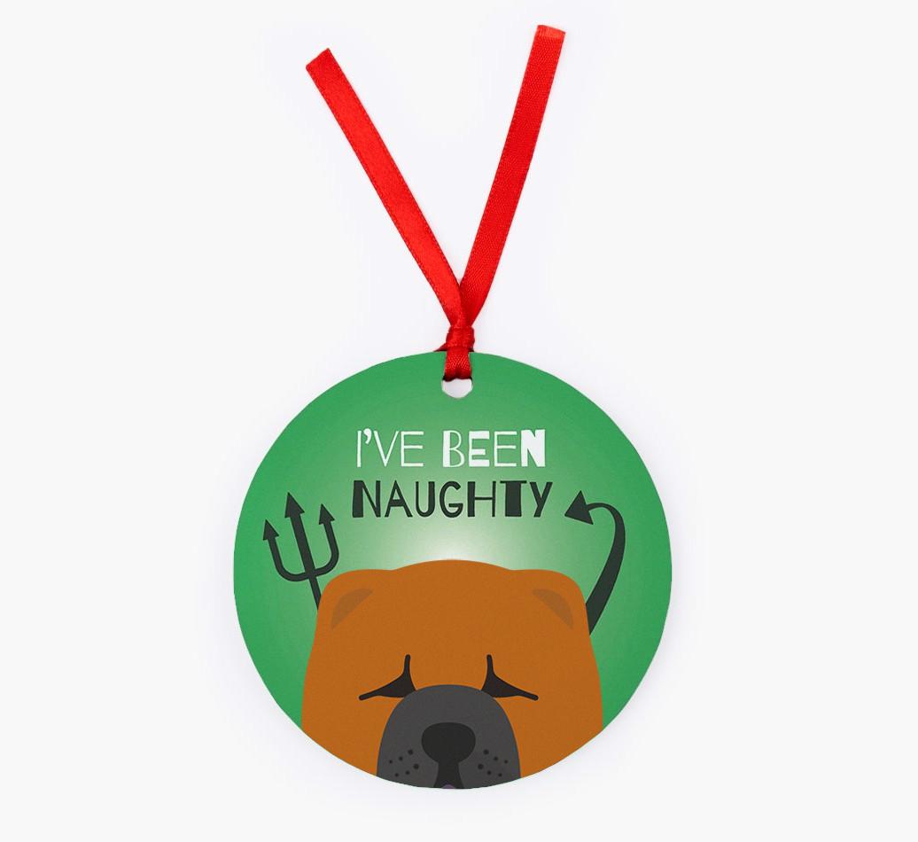 'I've Been Naughty' - {breedFullName} Christmas Decoration