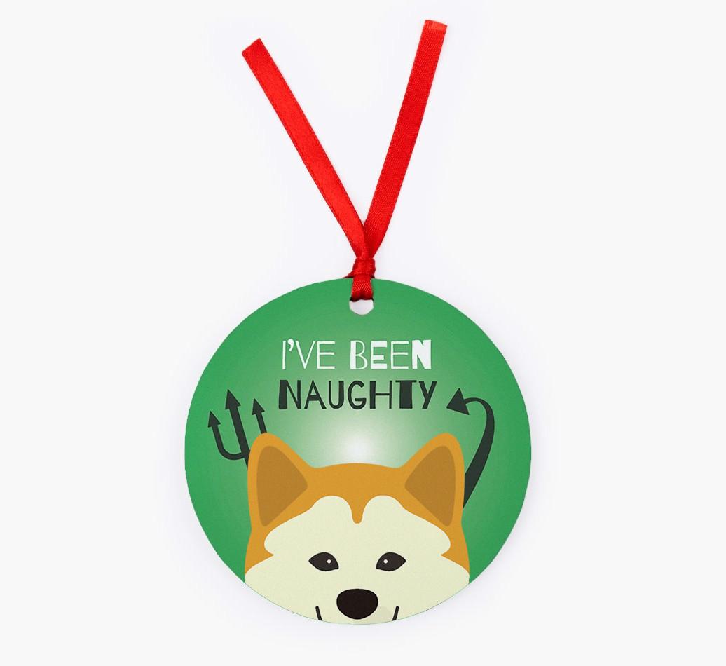 'I've Been Naughty' - {breedFullName} Christmas Decoration