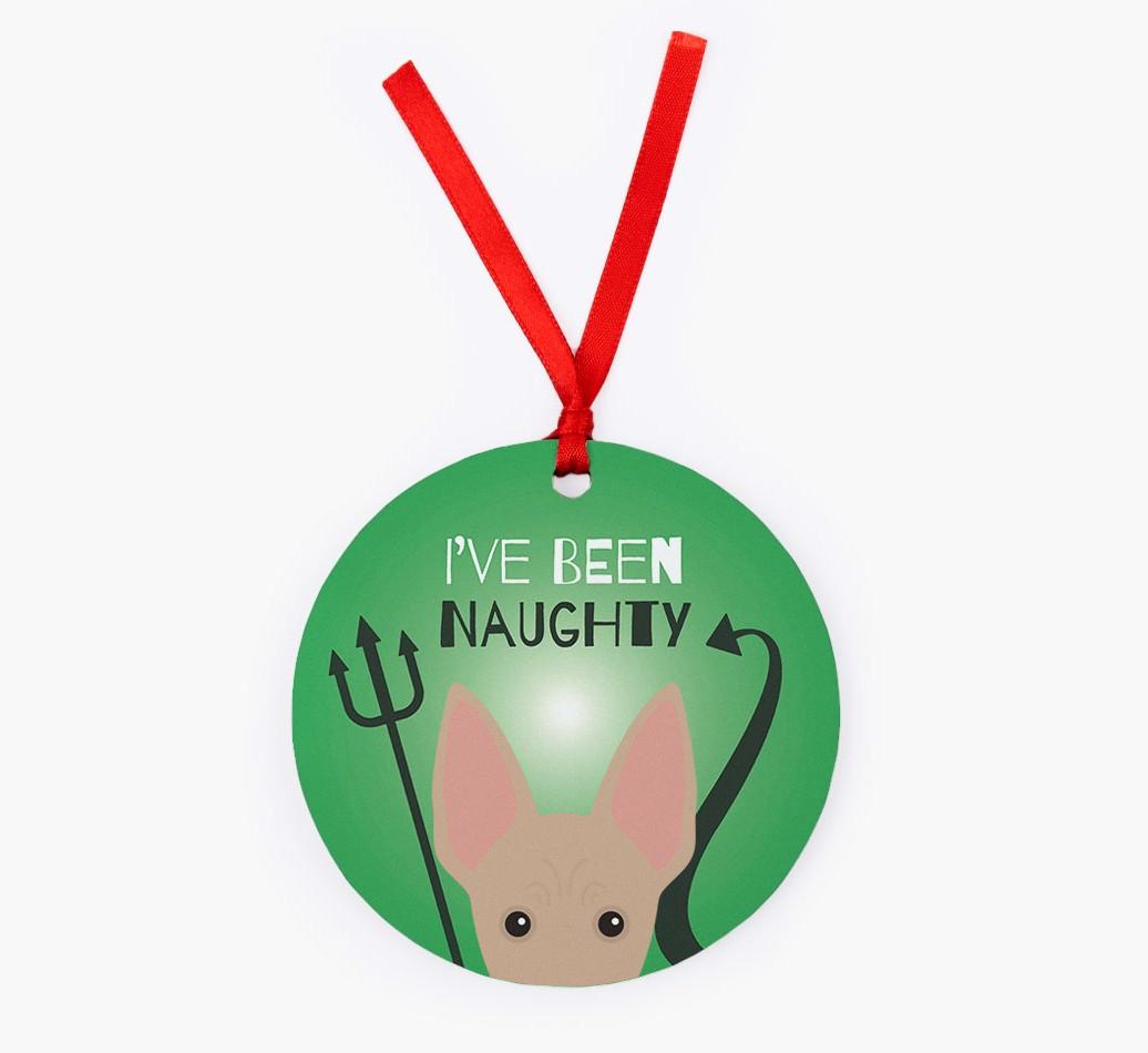 'I've Been Naughty' - {breedFullName} Christmas Decoration