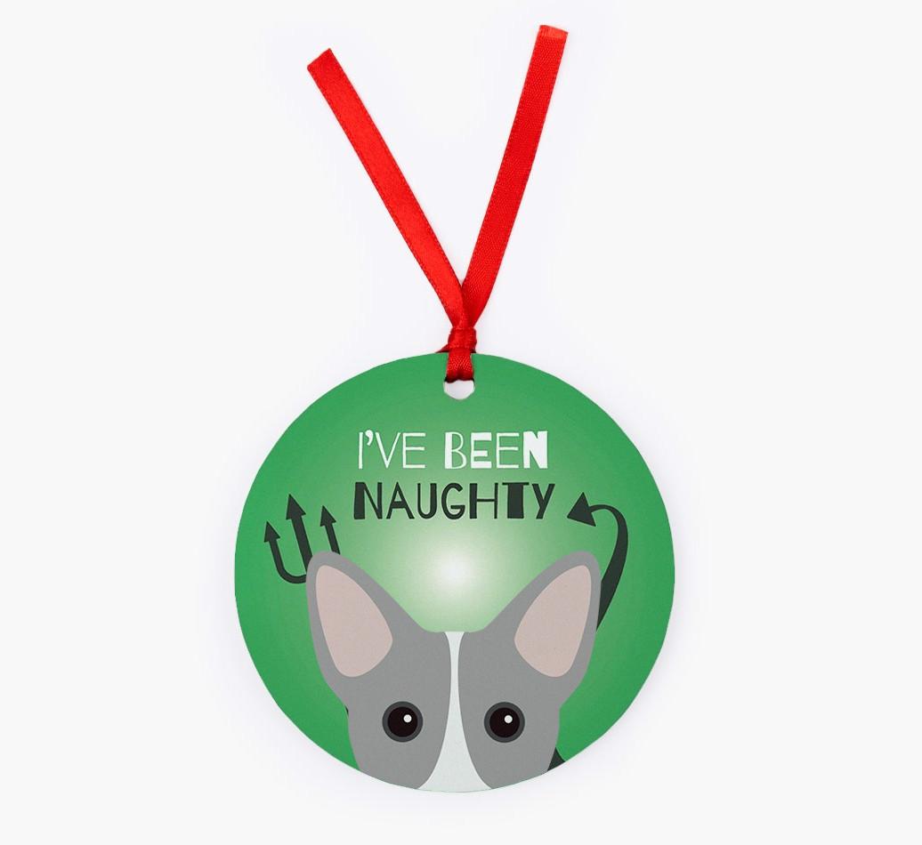 'I've Been Naughty' - {breedFullName} Christmas Decoration