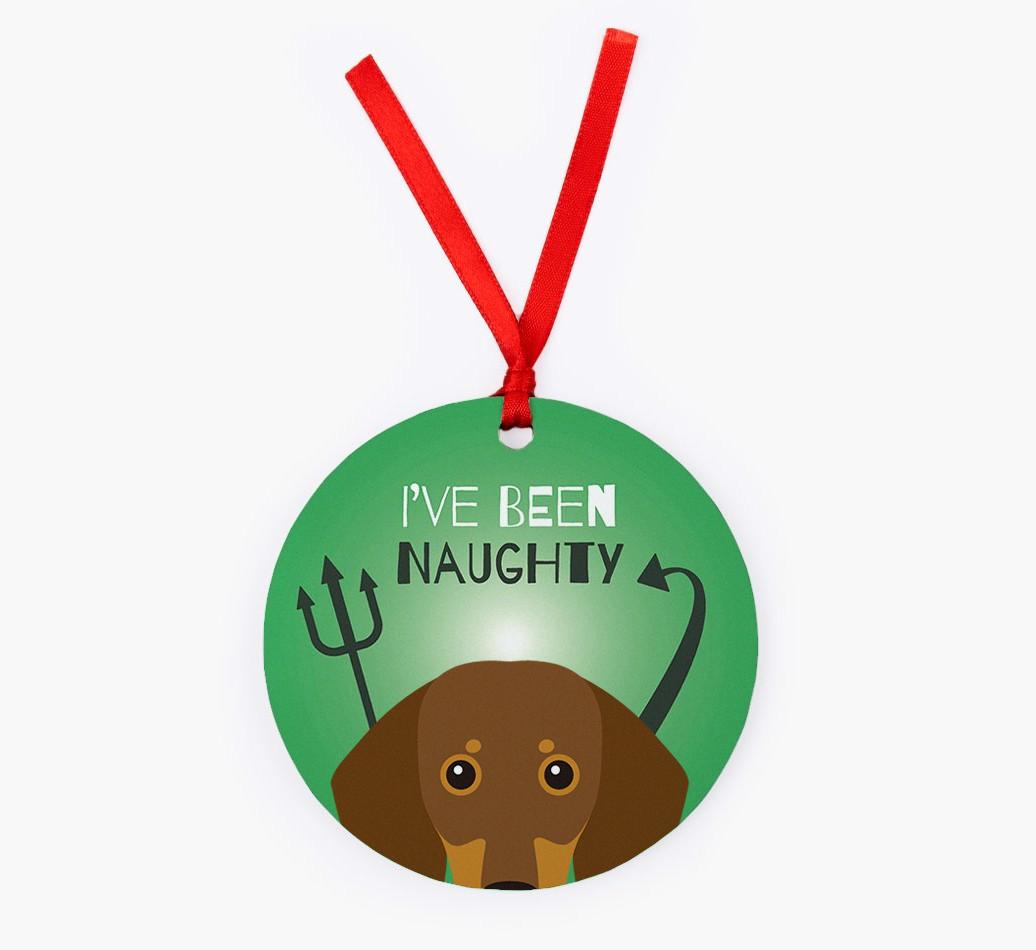 'I've Been Naughty' - {breedFullName} Christmas Decoration