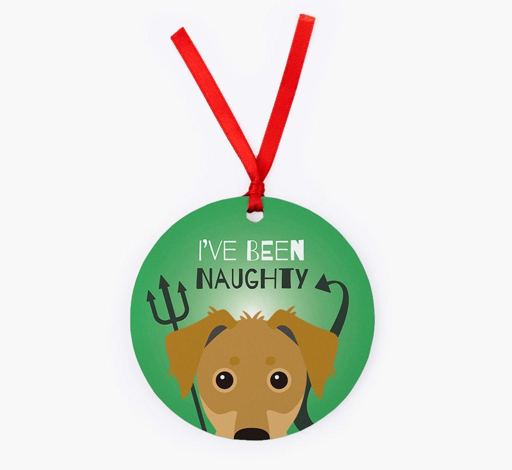 'I've Been Naughty' - {breedFullName} Christmas Decoration