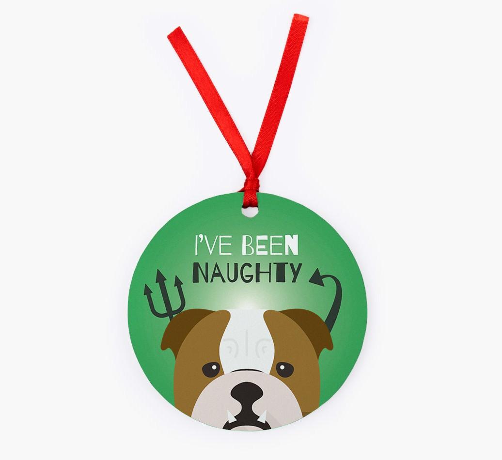 'I've Been Naughty' - {breedFullName} Christmas Decoration