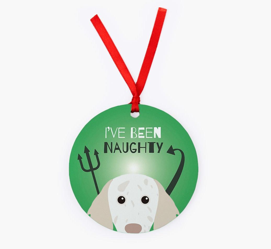 'I've Been Naughty' - {breedFullName} Christmas Decoration